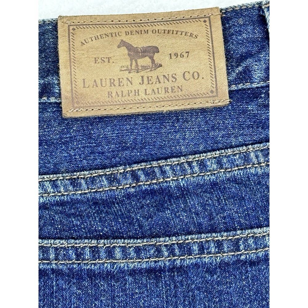 Lauren Jeans Co. Ralph Lauren Women Denim Pkt Embroidery Blue Bootcut 6P - Picture 9 of 9